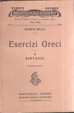 Esercizi Greci Volume Ii - Sintassi