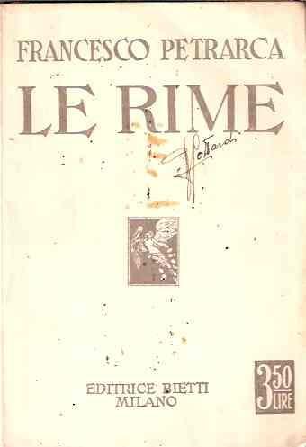 Le Rime - Francesco Petrarca - copertina