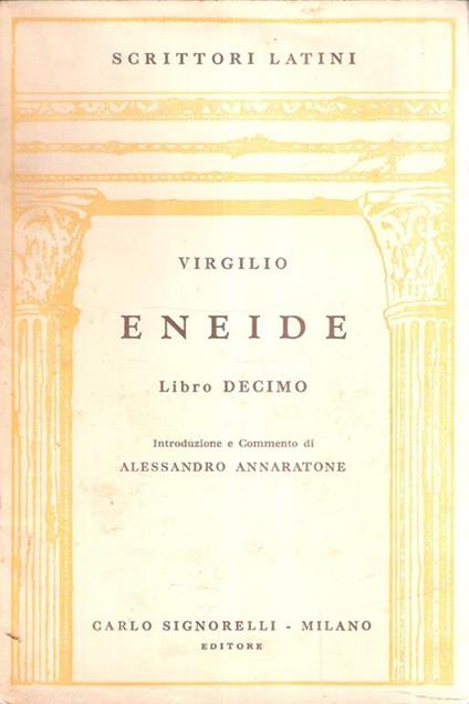 Eneide Libro Decimo - Publio Virgilio Marone - copertina