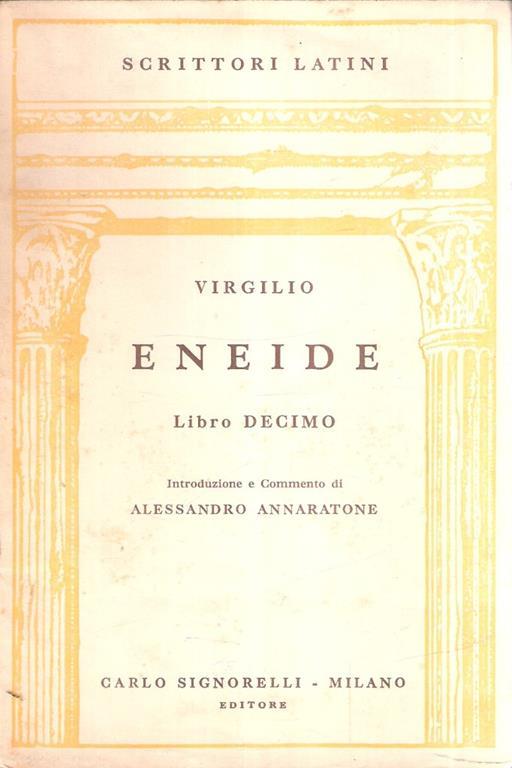 Eneide Libro Decimo - Publio Virgilio Marone - copertina