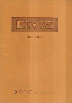 Civis. Studi E Tesi N. 9 Anno Iii - copertina