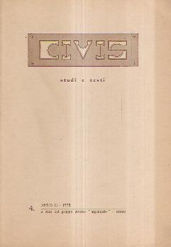 Civis. Studi E Testi. N. 4 Anno Ii - copertina