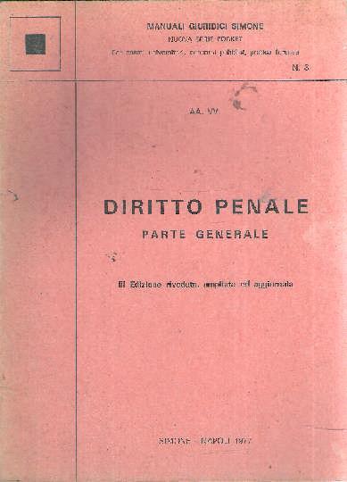 Diritto Penale Parte Generale - copertina