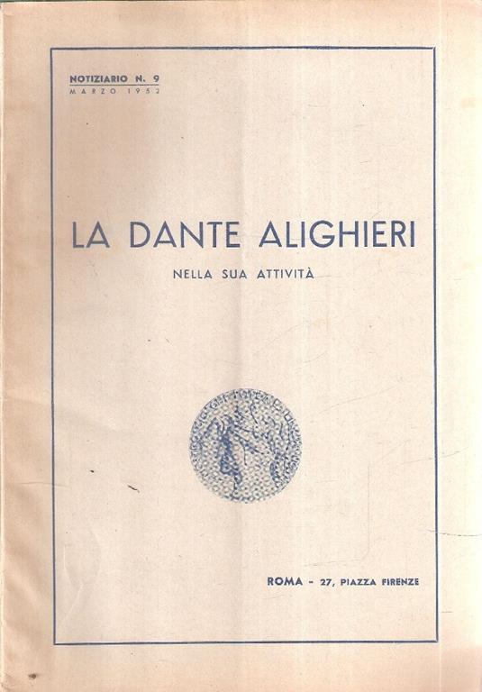 La Dante Alighieri Nella Sua Attività - copertina