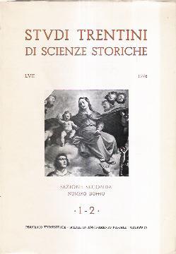 Studi Trentini Di Scienze Storiche. Numero Doppio 1-2/1978 - copertina