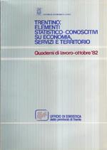 Trentino: Elementi Statistico-Conoscitivi Su Economia, Servizi E Territorio - Quaderni Di Lavoro-Ottobre '82