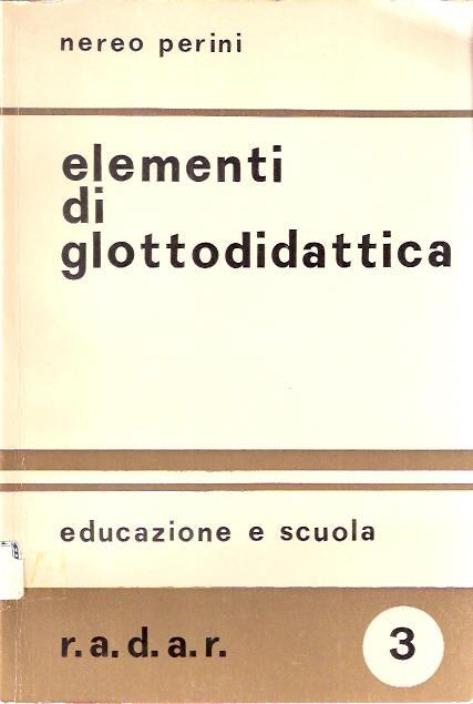 Elementi Di Glottodidattica - Nereo Perini - copertina