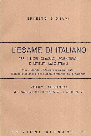 L' esame di storia. Per i Licei e gli Ist. Magistrali - Ernesto Bignami - copertina