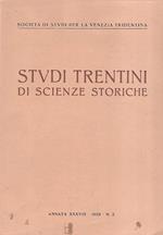 Studi Trentini Di Scienze Storiche Annata Xxxviii 1959 N. 2