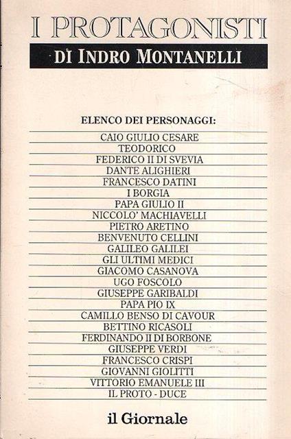 I Protagonisti - Indro Montanelli - copertina