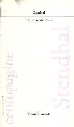 La Badessa Di Castro - Stendhal - copertina
