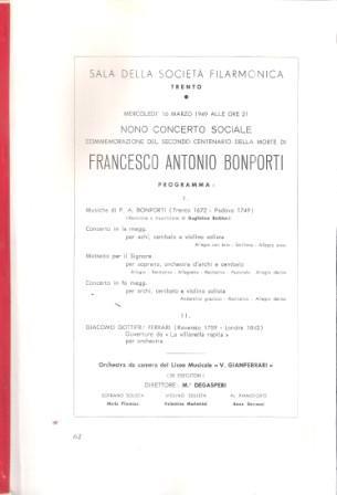 Programma Concerto Sala della Società Filarmonica - copertina
