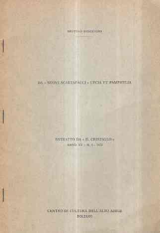 Da 'Nuovi Scartafaccì Lycia et Pamphylia - Beppino Disertori - copertina