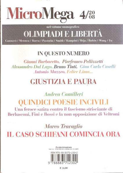 Micromega 4/2008 - copertina