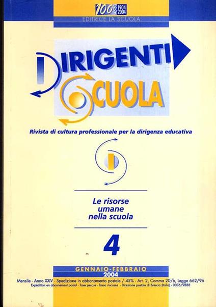 Dirigenti Scuola N. 4/04 - Le Risorse Umane Nella Scuola - copertina