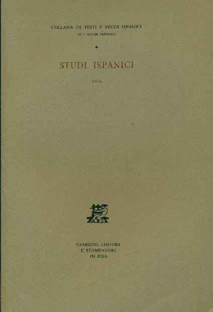 Studi ispanici 1976 - copertina