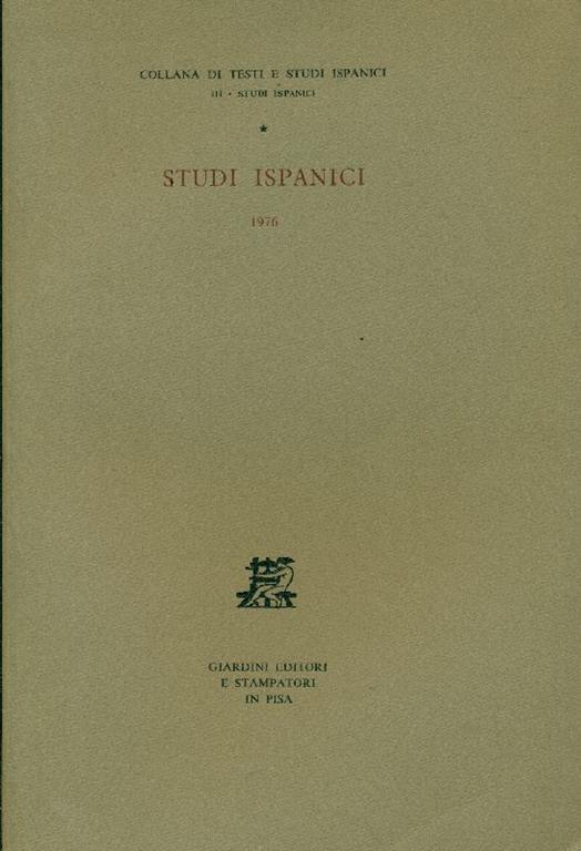 Studi ispanici 1976 - copertina