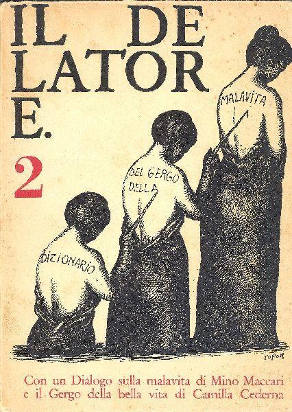Il Delatore. Numero 2 , Giugno 1964. Dizionario del gergo della malavita italiana - copertina