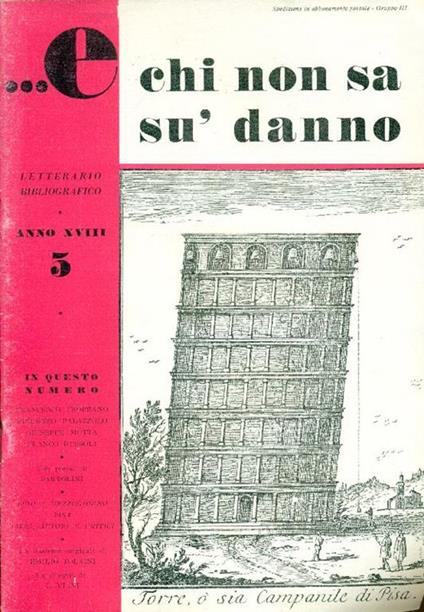 E chi non sa sù danno. Maggio 1949, Anno XVIII, N. 5 - copertina