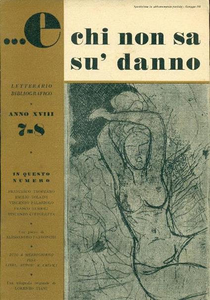 E chi non sa sù danno. Luglio - Agosto 1949, Anno XVIII, N. 7/8 - copertina