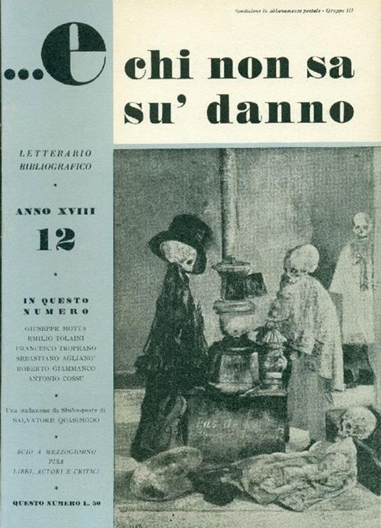 E chi non sa sù danno. Dicembre 1949, Anno XVIII, N. 12 - copertina