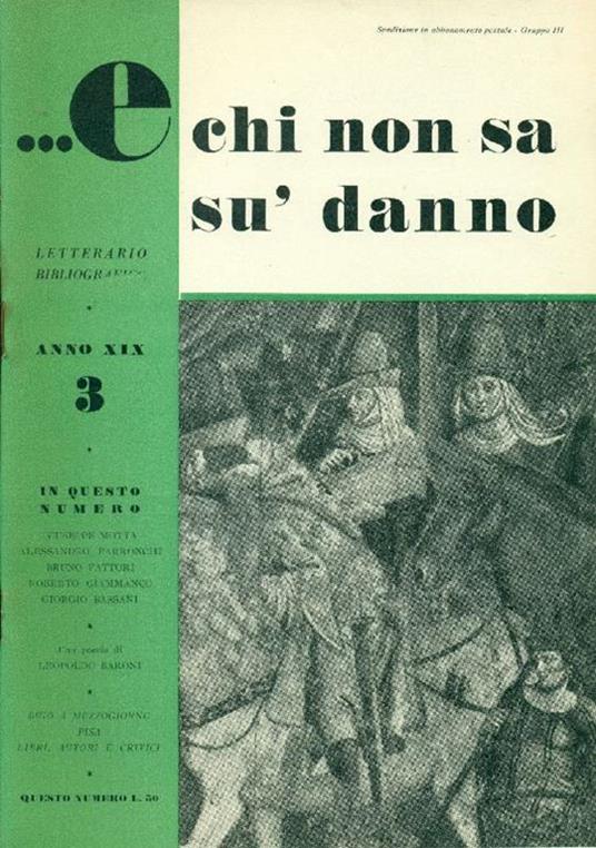 E chi non sa sù danno. Marzo 1950, Anno XIX, N. 3 - copertina