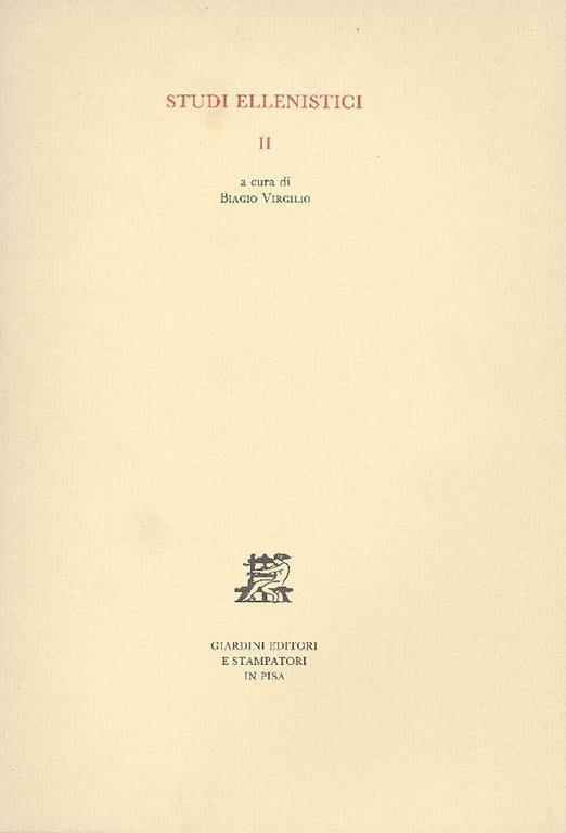 Studi ellenistici - copertina