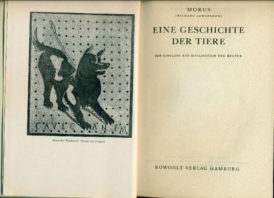 Eine geschichte der tiere - Morus - copertina