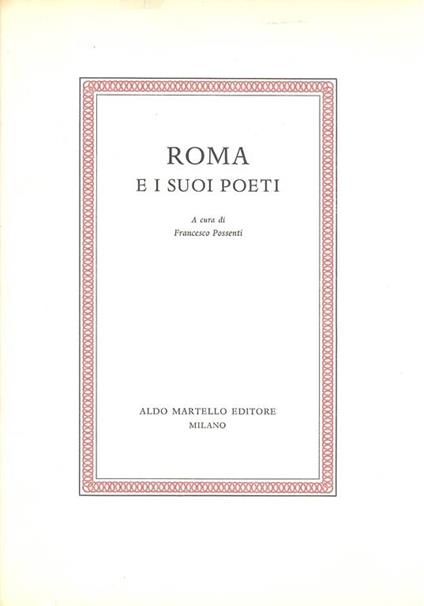 Roma e i suoi poeti - copertina