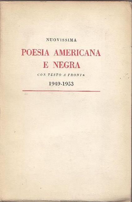 Nuovissima poesia americana e negra 1949-1953 - copertina