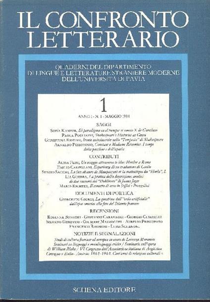 Il confronto letterario. Maggio 1984 - copertina
