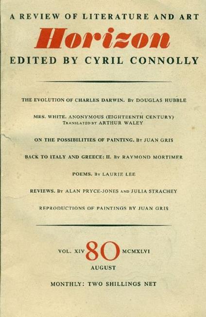 Horizon. August 1946, No. 80 - copertina