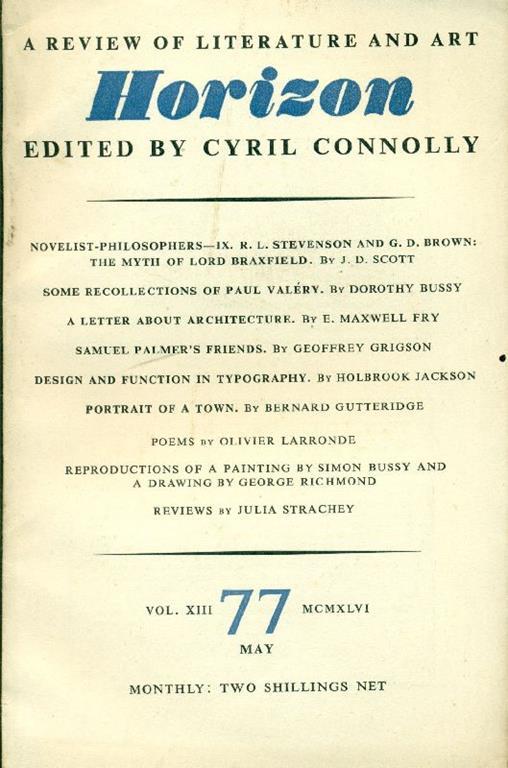 Horizon. May 1946, No. 77 - copertina