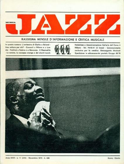 Musica Jazz. Novembre 1970 - copertina