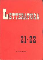 Letteratura. Anno IV. Maggio-Agosto 1956. N. 21-22