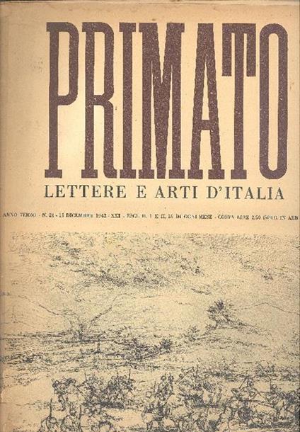 Primato. Dicembre 1942. N. 24 - copertina
