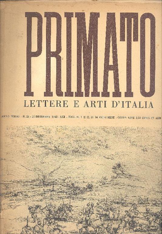 Primato. Dicembre 1942. N. 24 - copertina