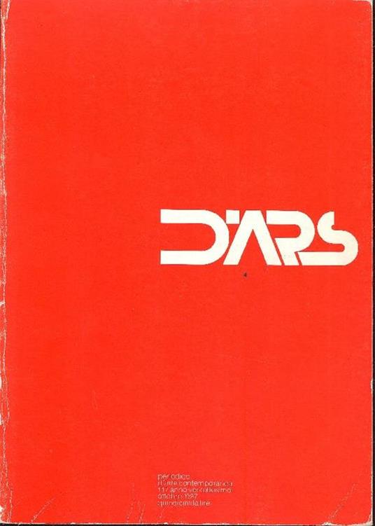 D'Ars. Ottobre 1987 - copertina