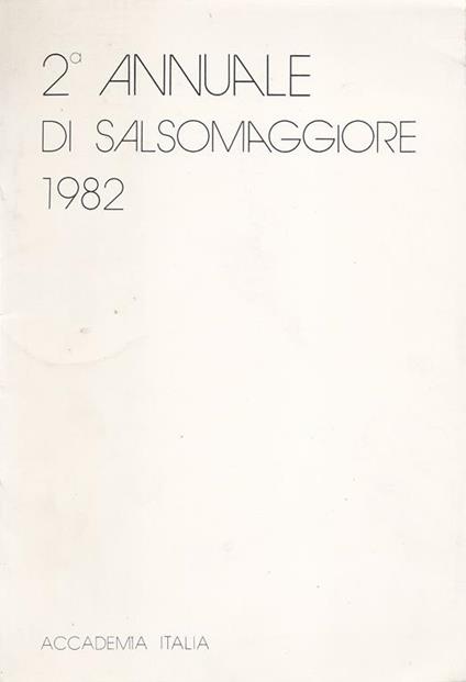 2a Annuale di Salsomaggiore 1982 - copertina