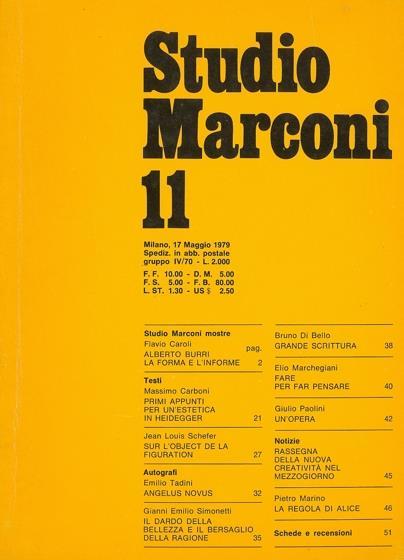 Studio Marconi 11 - 1979 - copertina
