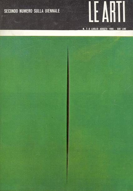 Le Arti. Luglio/Agosto 1966 - copertina