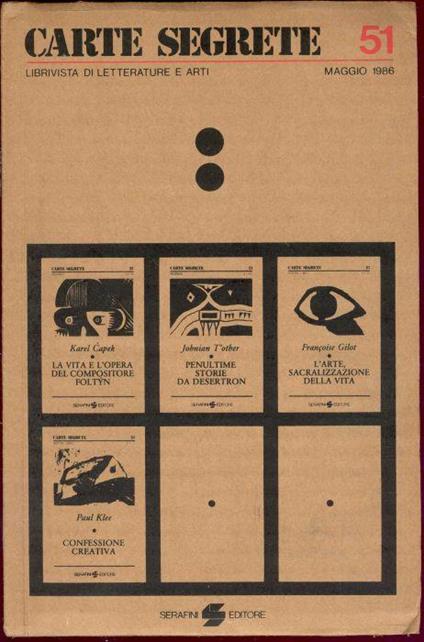 Carte Segrete. Maggio 1986 - copertina