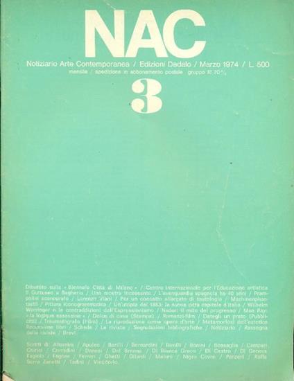 NAC. Marzo 1974. Numero 3 - copertina