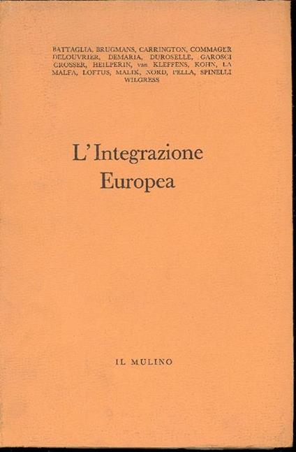 L' integrazione europea - copertina
