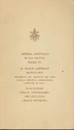 Lettera apostolica di sua Santità Paolo VI al signor cardinale Maurice Roy