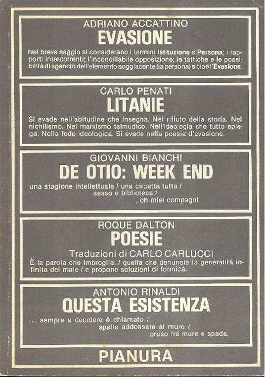 Pianura. Evasione. Luglio 1979. N. 5 - copertina