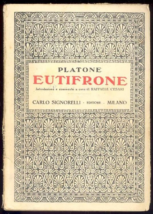 Eutifrone - Platone - copertina