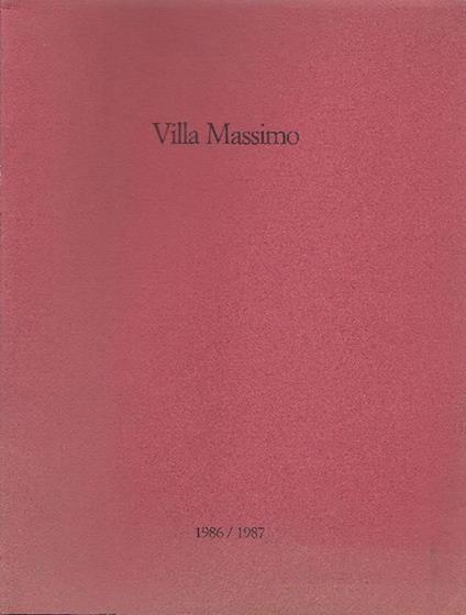 Deutsche Akademie Villa Massimo Rom - copertina