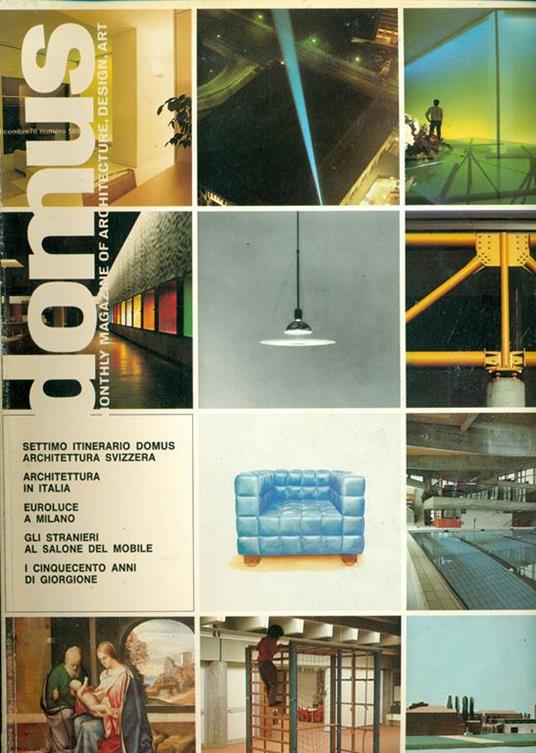 Domus. N. 589, Dicembre 1978. Direttore/Editor in chief: Gio Ponti - copertina