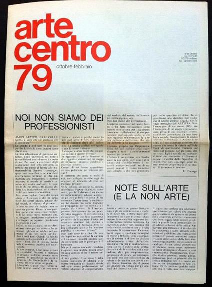 Arte Centro 79 ottobre-febbraio - copertina
